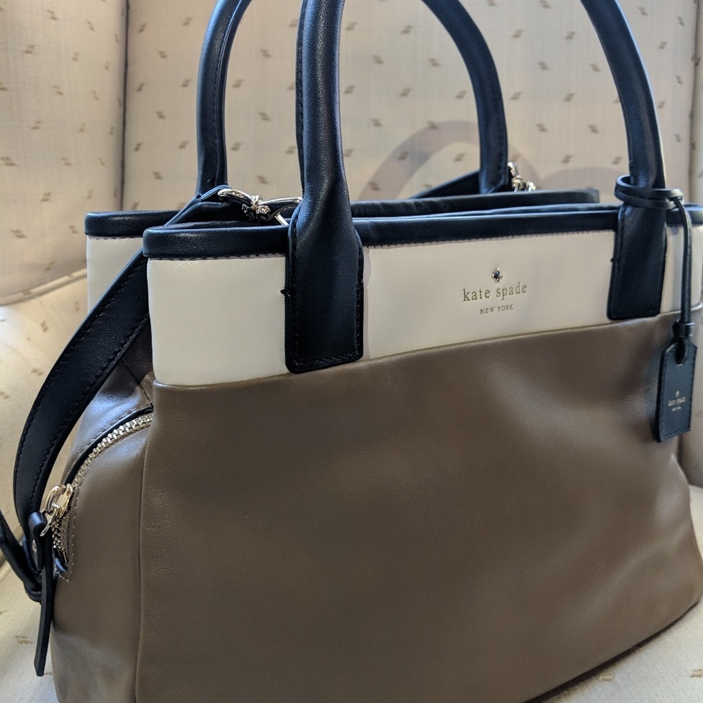 Black, Cream & Tan Kate Spade Leather Purse